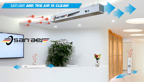 Safe UVC air disinfection with the new san:aer units